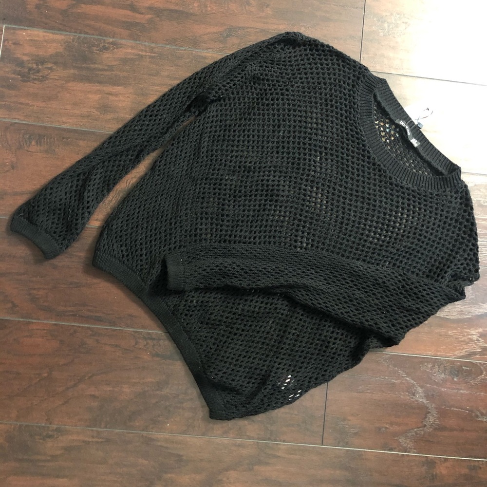 Crochet oversized knit sweater